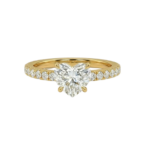 Heart Diamond pavé ring