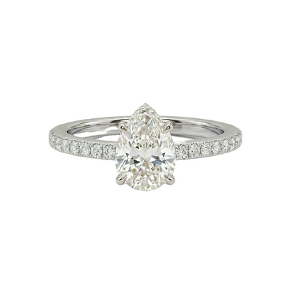 Pear Diamond pavé ring
