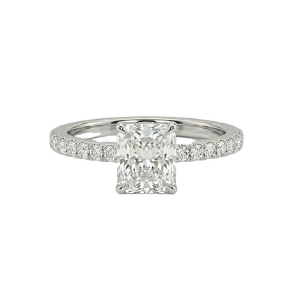 Radiant Diamond pavé ring
