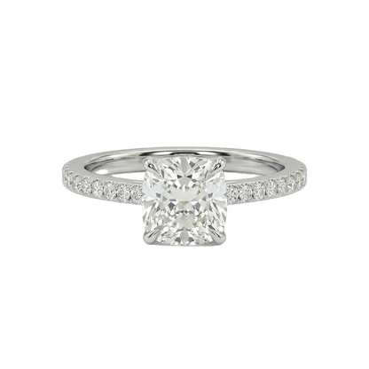 Cushion Diamond pavé ring