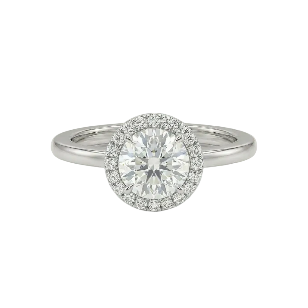 Round halo ring