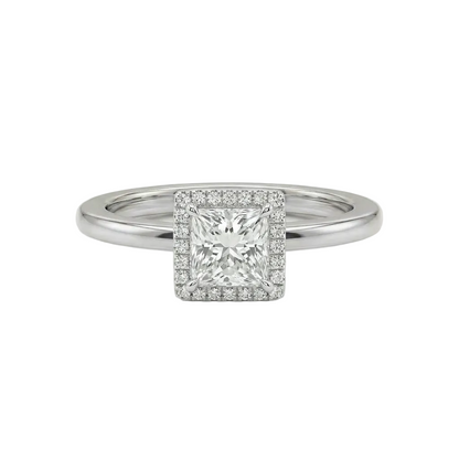 Princess halo ring