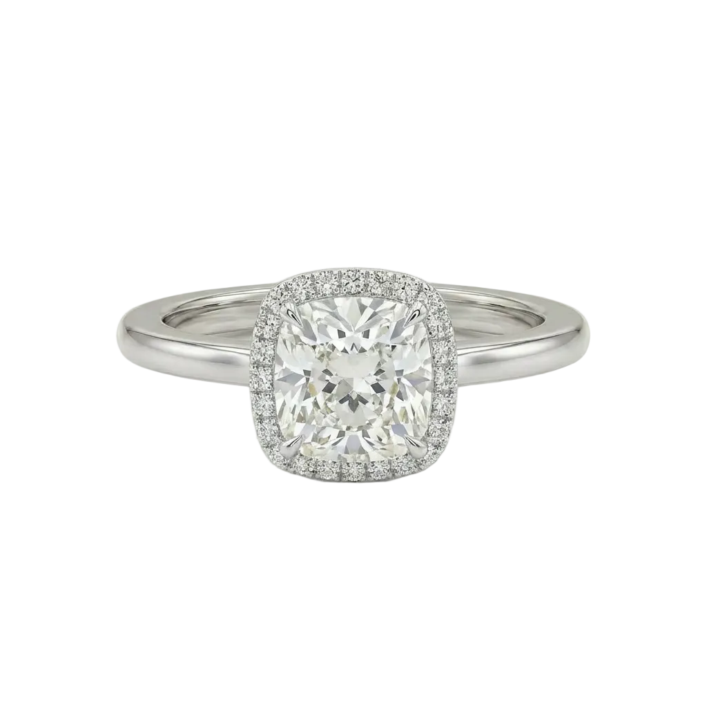 Cushion halo ring