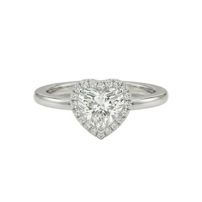 Heart halo ring