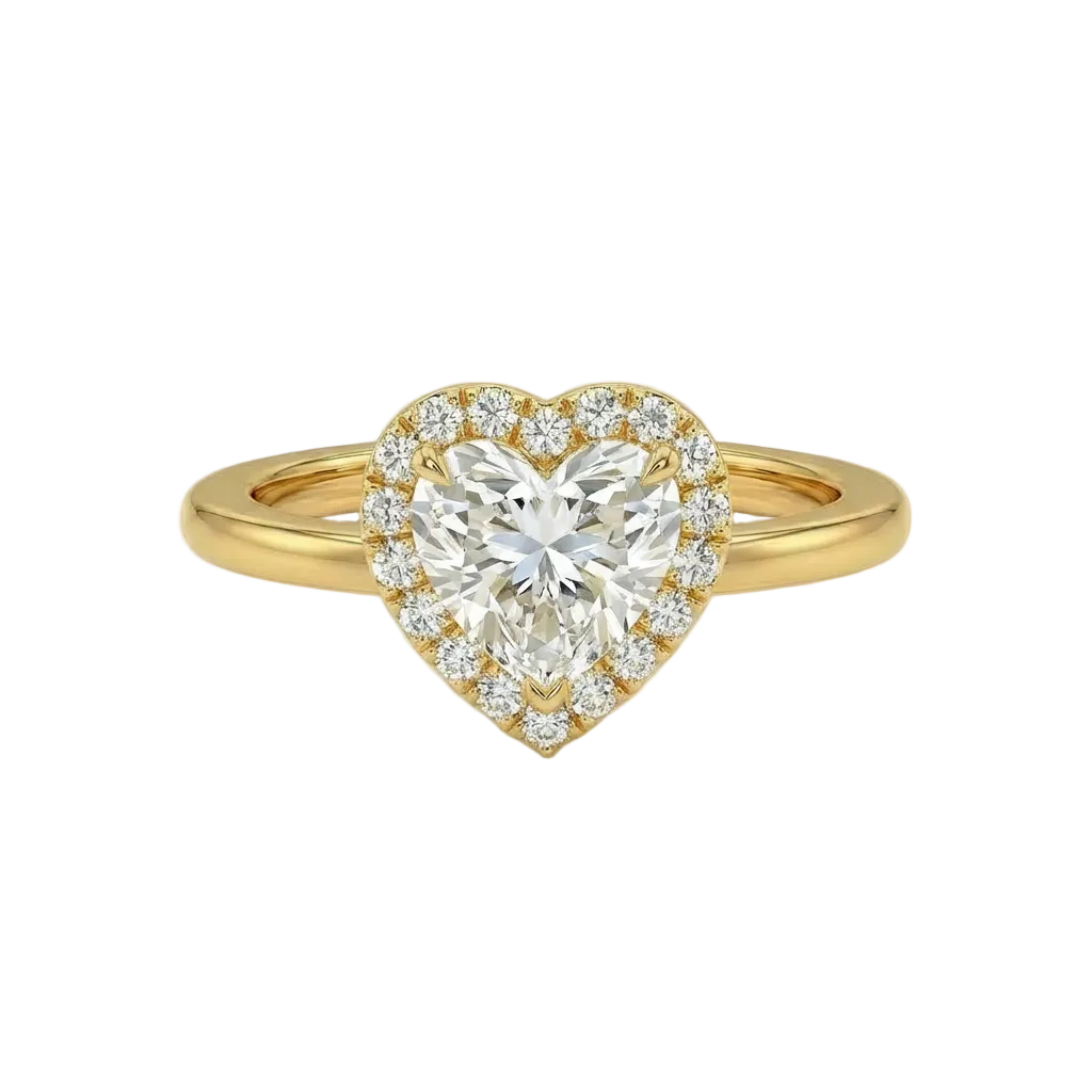 Heart halo ring