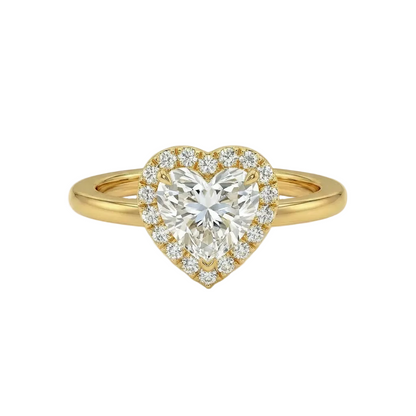 Heart halo ring