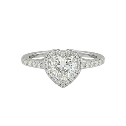 Heart Halo Pavé Ring