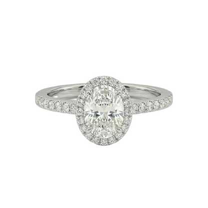Oval Halo Pavé Ring