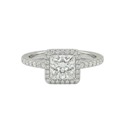 Princess Halo Pavé Ring