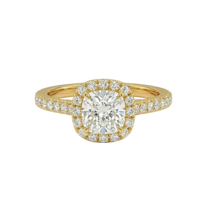 Cushion Halo Pavé Ring