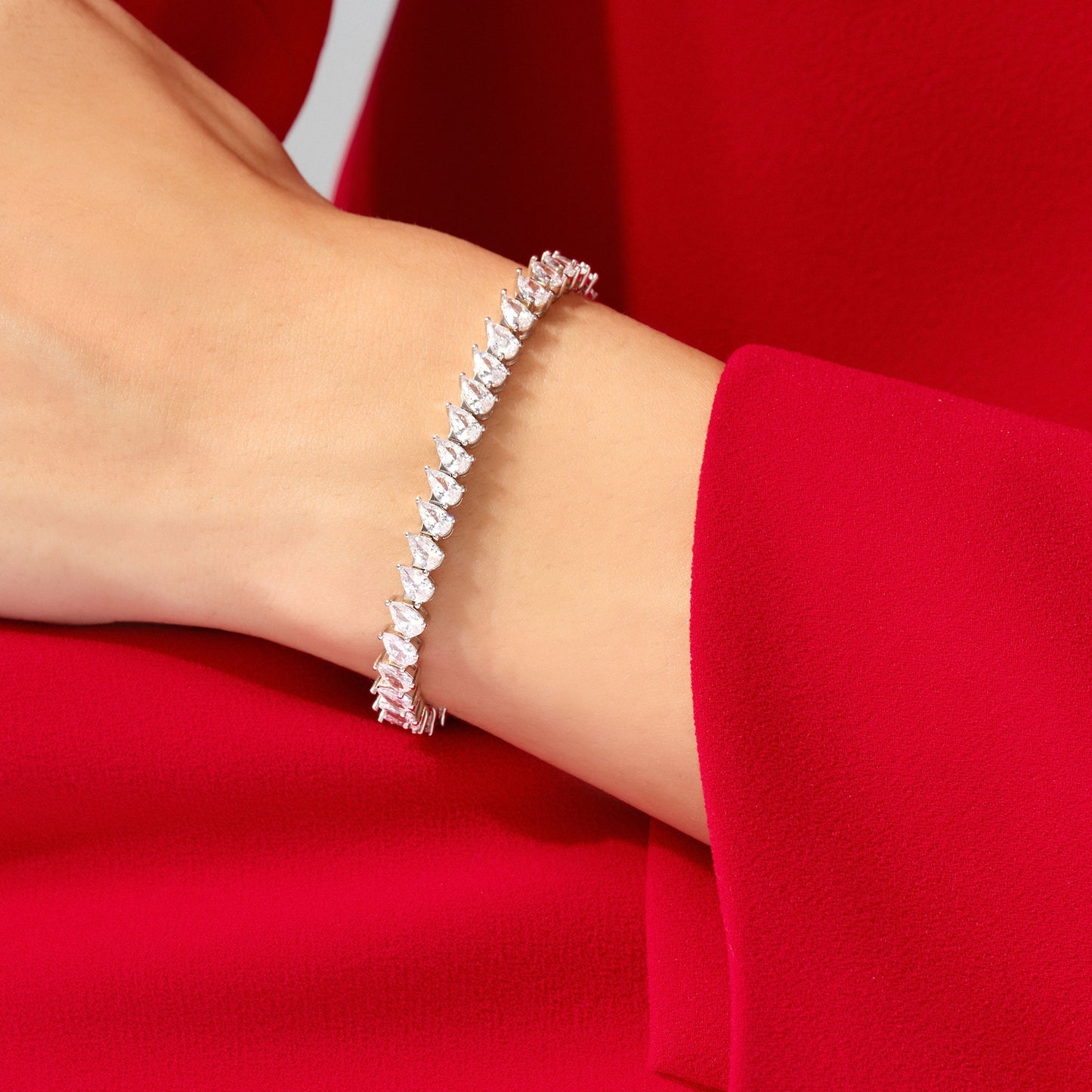 Pear Shape Tennis Bracelet