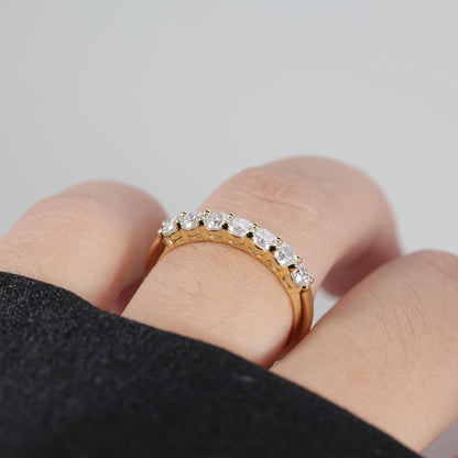 Round half eternity ring