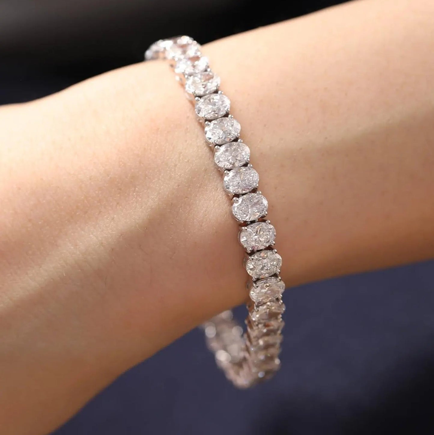 Oval Shape Tennis Bracelet