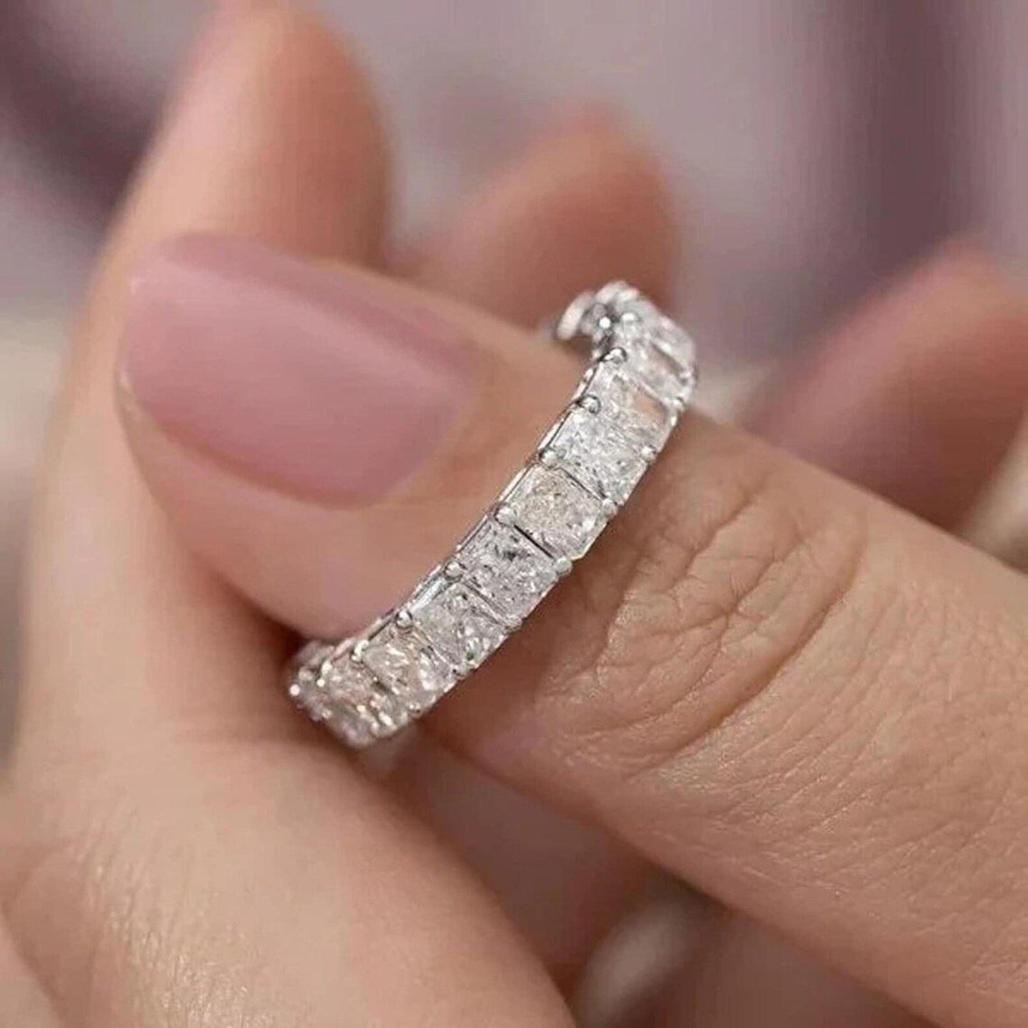Full eternity ring radiant cut